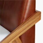 ACACIA-WOODEN PLATFORM BED w/ LEATHERETTE HEADBOARD - Image 5