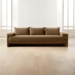 DUNE-BROWN VELVET 3 SEATER SOFA