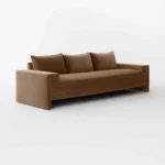 DUNE-BROWN VELVET 3 SEATER SOFA - Image 6