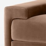 DUNE-BROWN VELVET 3 SEATER SOFA - Image 5
