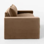 DUNE-BROWN VELVET 3 SEATER SOFA - Image 4