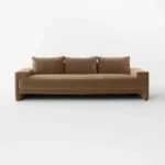 DUNE-BROWN VELVET 3 SEATER SOFA - Image 3