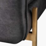 EBONY-LEATHERETTE 3 SEATER SOFA - Image 6