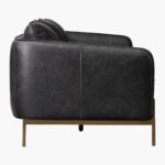 EBONY-LEATHERETTE 3 SEATER SOFA - Image 4