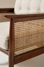 CANED ACCENT CHAIR w/ SHEESHAM FRAME - Image 7