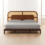 ROCCO-WOOD AND RATTAN KING SIZED BED
