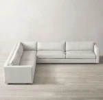 L-SHAPED WHITE SOFA