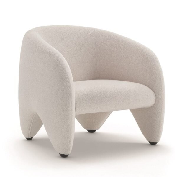 SPIKY-BOUCLE ARM CHAIR