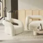 Pristine - White Boucle Accent Armchair - Image 6