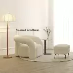 Pristine - White Boucle Accent Armchair - Image 8