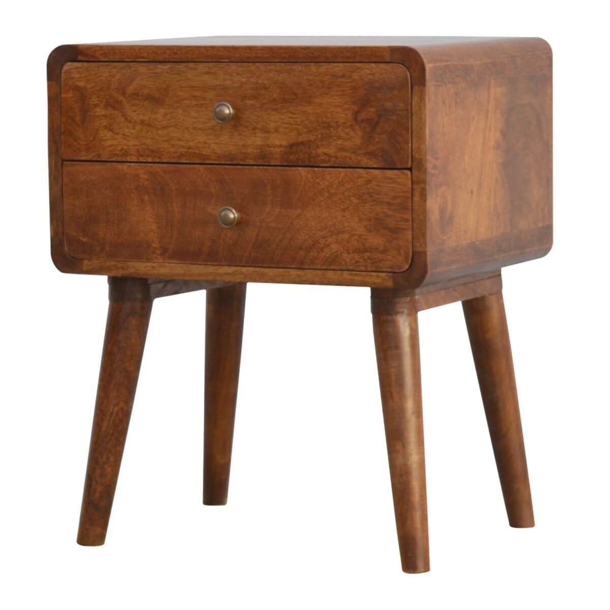 Mid Century Curved Bedside Table - Image 7