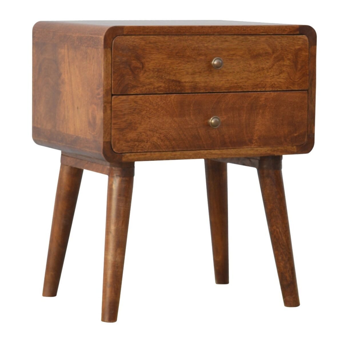 Mid Century Curved Bedside Table - Image 5
