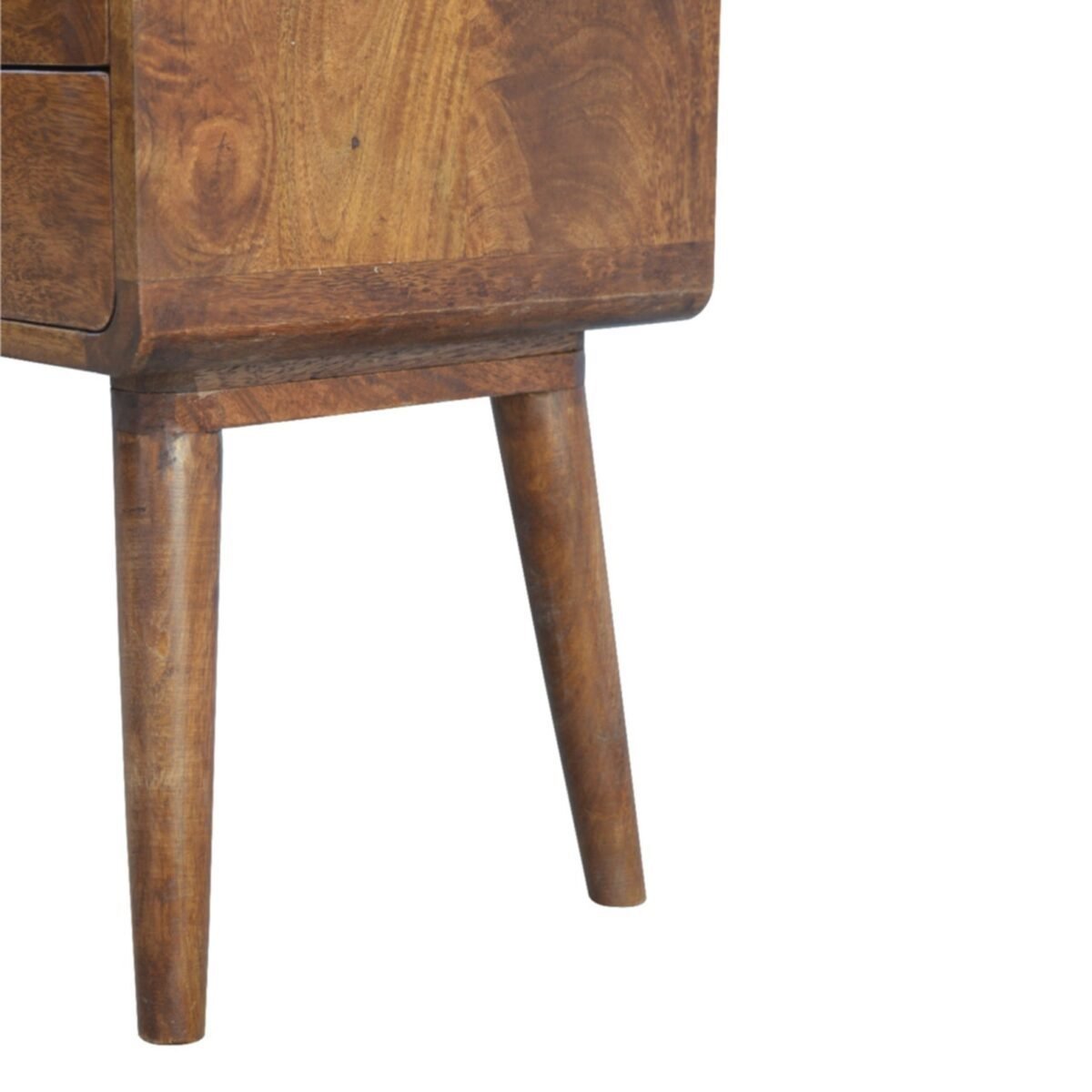 Mid Century Curved Bedside Table - Image 4