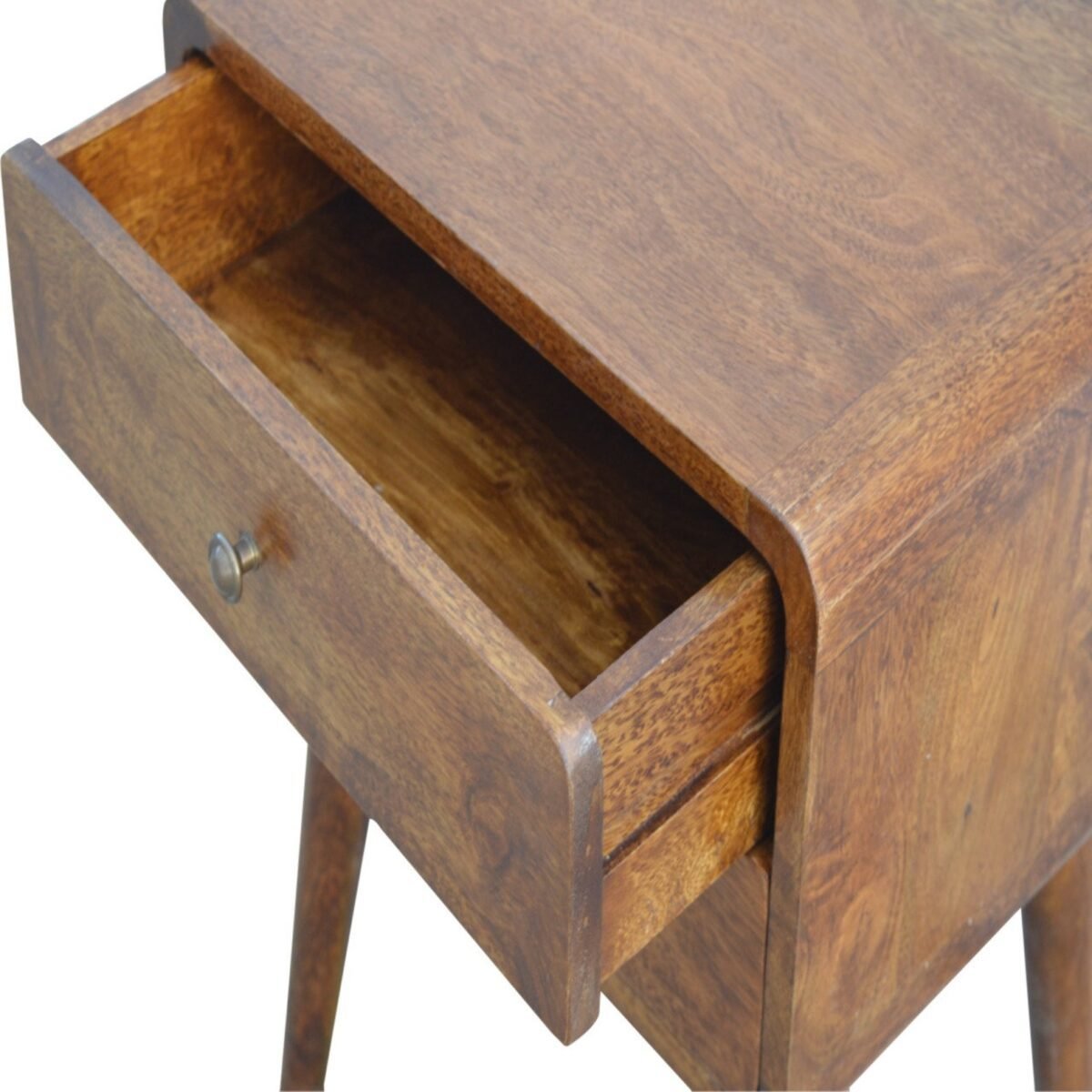 Mid Century Curved Bedside Table - Image 3