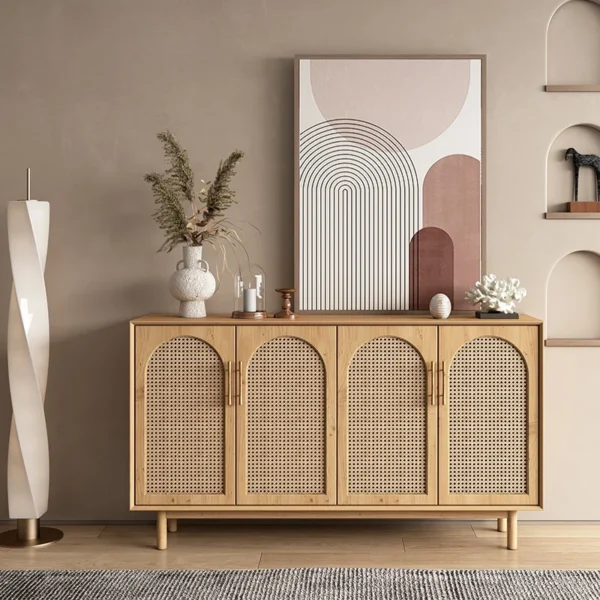 Bamboo Rattan Sideboard