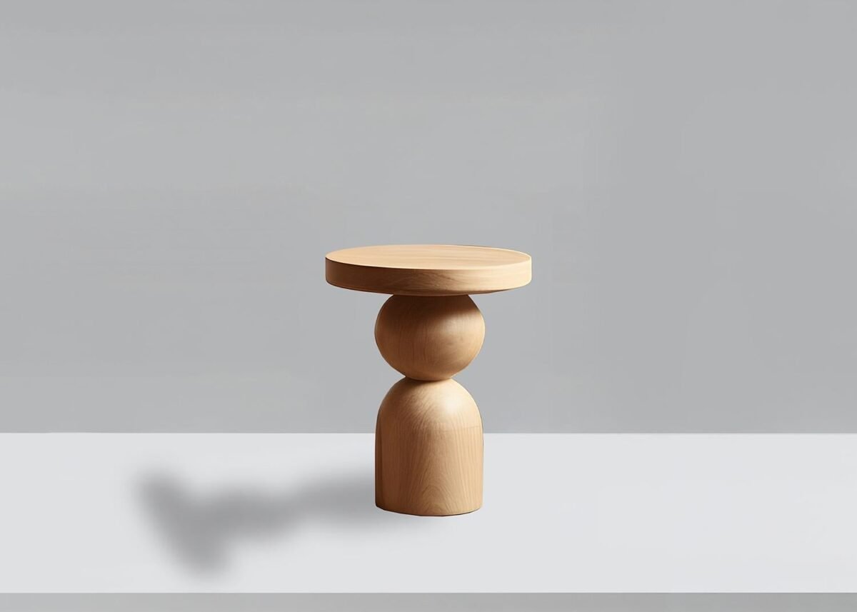 Poplin-Small Solid Wood Side Table - Image 4