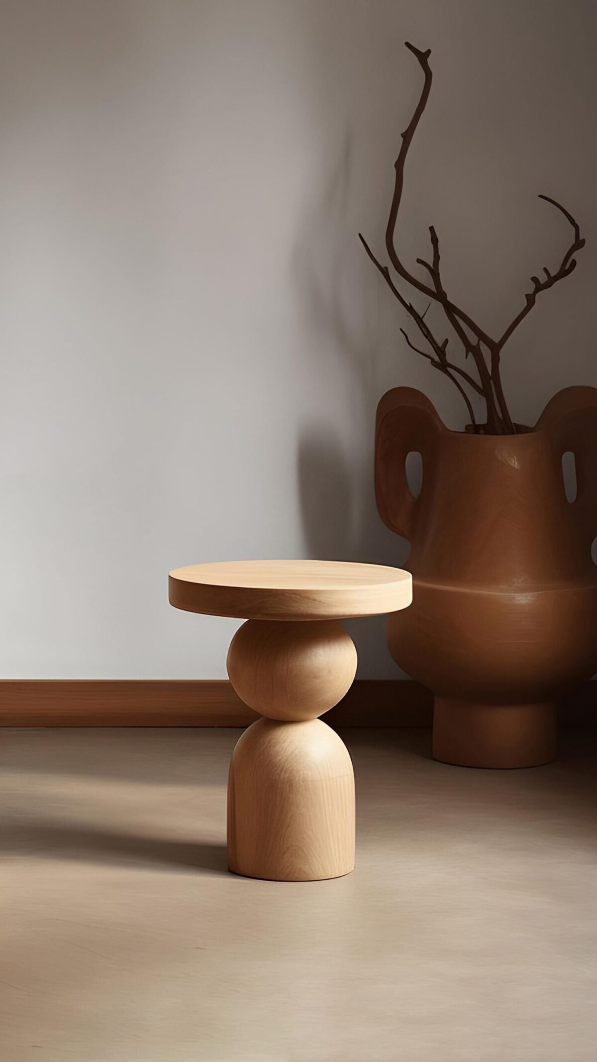 Poplin-Small Solid Wood Side Table - Image 1