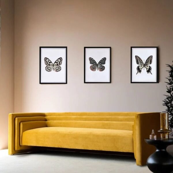 Jules-Art Deco Stepped 3 Seater Sofa