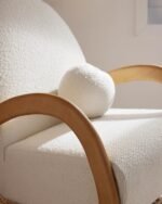 Rollie-White Boucle Rocking Chair - Image 3