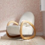 Rollie-White Boucle Rocking Chair