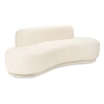 Frost-Curved Boucle Sofa
