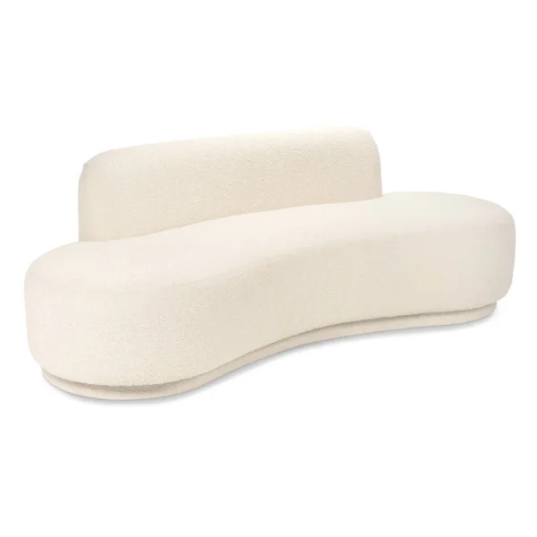 Frost-Curved Boucle Sofa