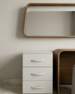 White and Wood Vanity Set - Image 2