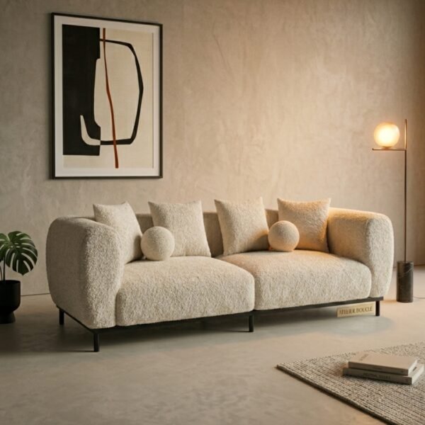 Ren Boucle 3 Seater Sofa