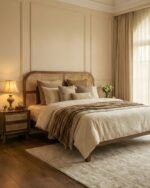 ROCCO-WOOD AND RATTAN KING SIZED BED - Image 6