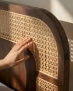 ROCCO-WOOD AND RATTAN KING SIZED BED - Image 8