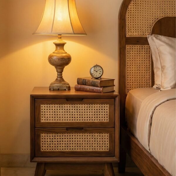 Rocco Rattan Bedside Table