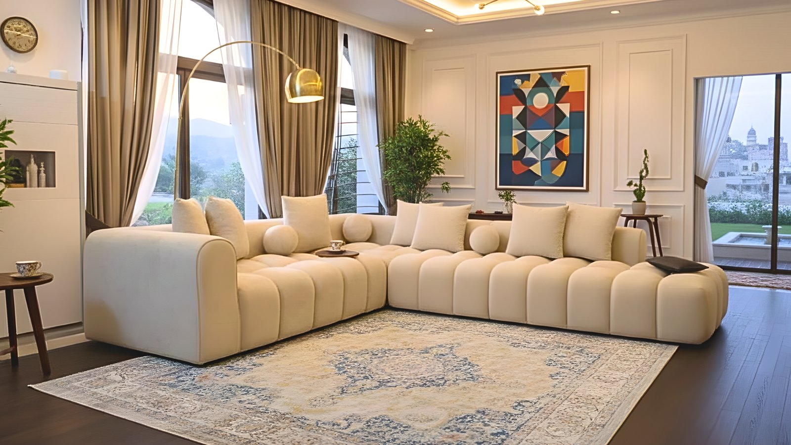 Bubble L Shaped Modular 7 Seater Sofa