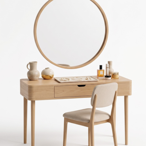 Zen Vanity With Mirror and Chair