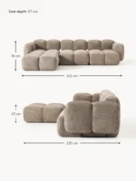 L- Shaped Tayla Modular 5-Seater Sofa - Image 8